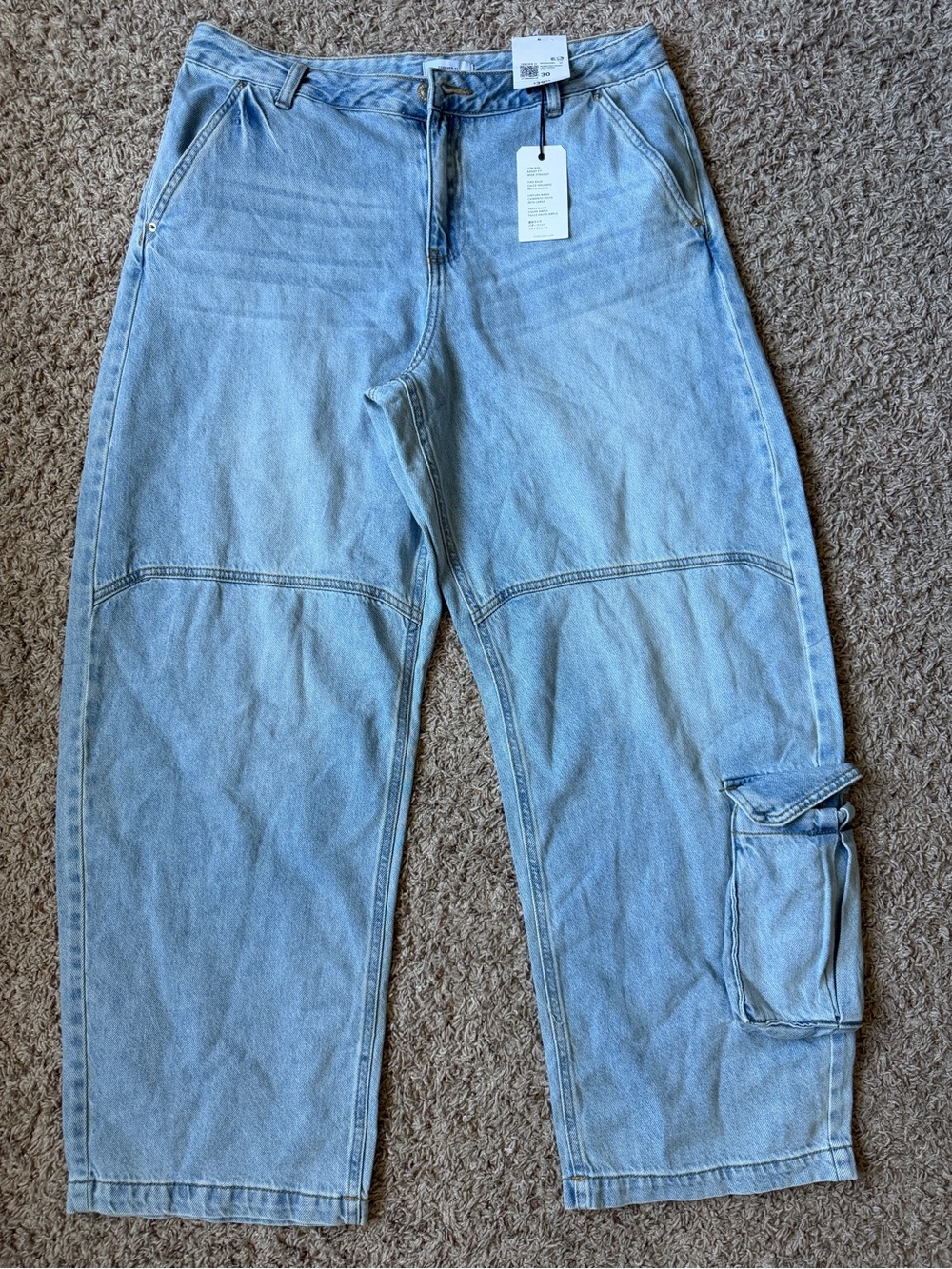 Forever 21 Light Blue Baggy Denim Pants